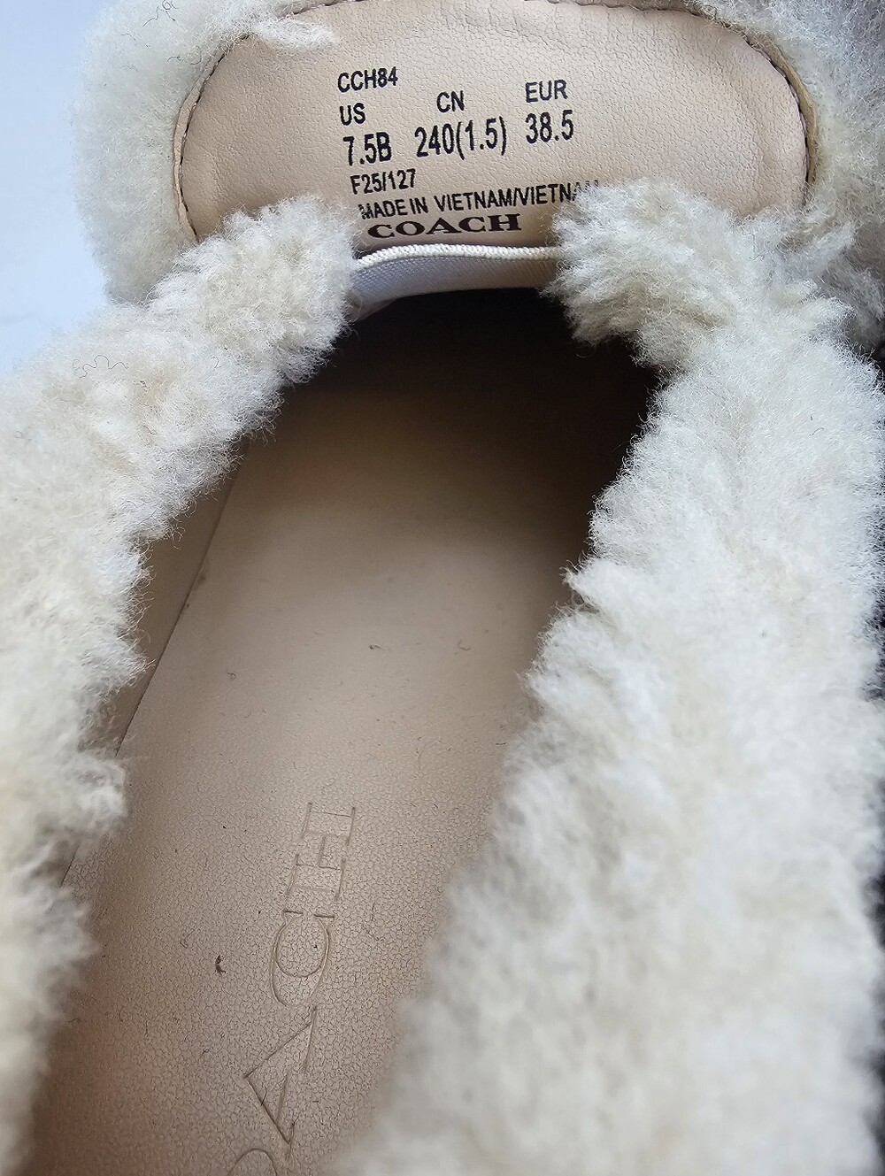 Coach Leah Platform Suede Shearling Loafers - Picture 6 of 11